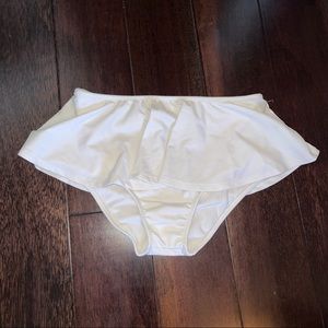 White bikini bottoms with skirt